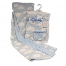 BW-112-1097-S: Baby Sky Clouds Wrap With Dimple Backing