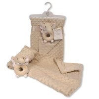 BW-112-1098-TP: Baby Dimple  Wrap and Ring Rattle Set