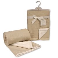 BW-112-2005T: Baby Truck Embossed Wrap With Sherpa Back- Taupe