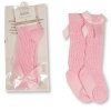 BW-61-2234P: Baby Knee Length Socks With Bow - Pink (0-18 Months)