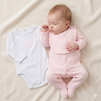 E07817: Baby Girls Quilt Jacquard All in One, Bib & Bodysuit  (NB-6 Months)