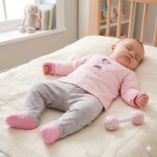 FFX85: Baby Mickey/Minnie Footed Pyjamas (0-3 months)