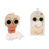 GP-25-1259: Baby Girls 2 Headbands and Sunglasses Set - Taupe