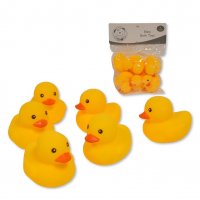 GP-25-1264: Baby 6 Pack Squeaky Bath Toys - Yellow Ducks