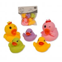 GP-25-1268: Baby 5 Pack Squeaky Bath Toys - Multi Ducks