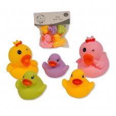 GP-25-1268: Baby 5 Pack Squeaky Bath Toys - Multi Ducks