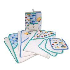 GP-25-1276S: Baby Transport 6 Piece Hooded Towels & Washcloths Bath Set