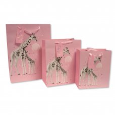 GP-25-1285P: Giraffe Gift Bag- Pink