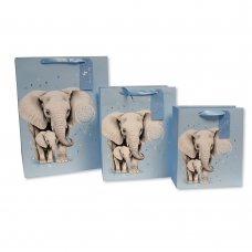 GP-25-1286S: Elephant Gift Bag- Sky