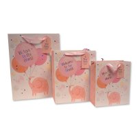 GP-25-1289P: Welcome To The World Gift Bag- Pink