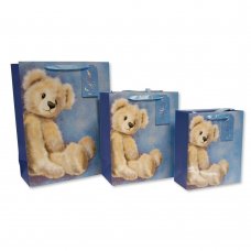 GP-25-1290S: Teddy Bear Gift Bag- Sky