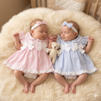 H12800INF: Baby Girls Dress, Pant & Headband Set (9-24 Months)