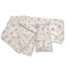 BW-0503-0528G: 2 Pack Muslin Squares In A Gift Bag- Grey