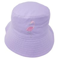 0391: Girls Flamingo Motif Bucket Hat (1-4 Years)