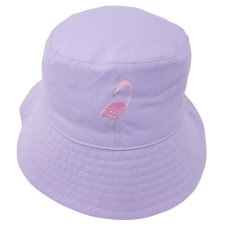 0391: Girls Flamingo Motif Bucket Hat (1-4 Years)