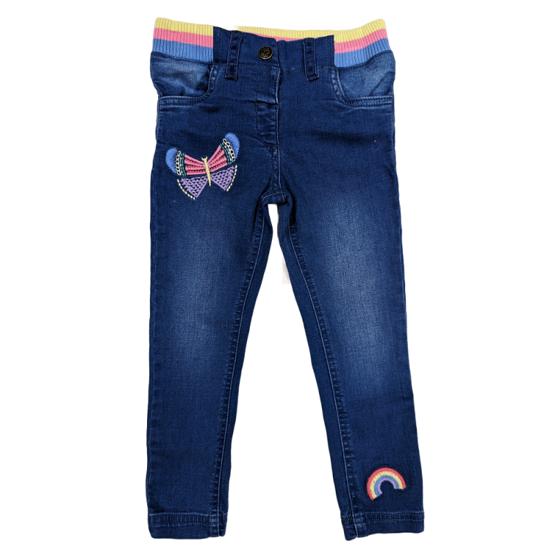 Girls Pants Leggings 2-pack Set Heart Rainbow Size 2-6 Years