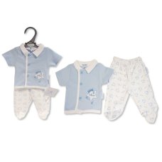 PB-20-625: Premature Baby Boys 2 Pieces Set - Prince ( Trousers, Jacket)