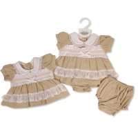 PB-20-711: Premature Baby Linen Dress & Pant Set (3-8 LBS)