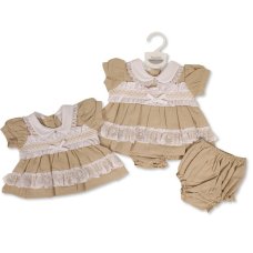 PB-20-711: Premature Baby Linen Dress & Pant Set (3-8 LBS)