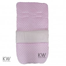 Dimple Velour Padded Footmuff/Cosytoes: Pink