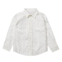 KC143: Infant Boys Long Sleeve All Over Print Woven Shirt (2-5 Years)